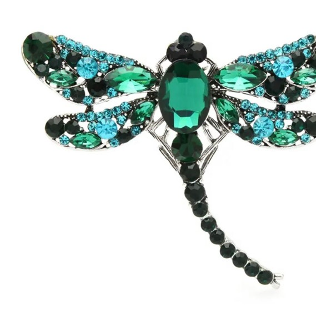 Mini Broche Libelula Verde image